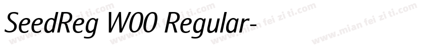 SeedReg W00 Regular字体转换